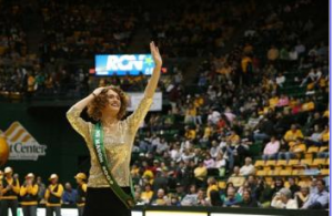 Large portions of the crowd cheered as Allen, wearing a gold-sequined top, accepted the tiara and the Ms. Mason 2009 sash